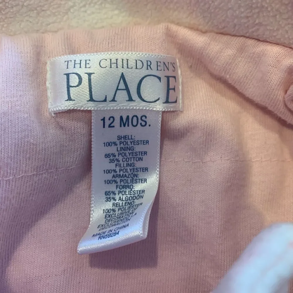 The Children’s Place Girls 12M Pink Plaid Coat